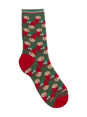 Calza bambino Pinocchio Texture Verde (art. 142L3302)