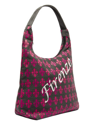 Borsa Giuly Purple Cotone Texture Firenze  (art. 3014NPCL07D010)