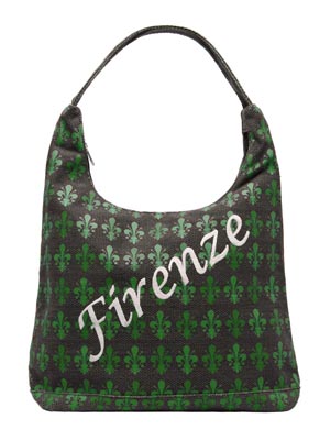 Borsa Giuly Verde Cotone Texture Firenze (art. 3014NVCL07D010)