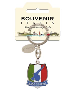 Portachiavi metallo Scudo Lago Garda (art. 9931PCLGA001)