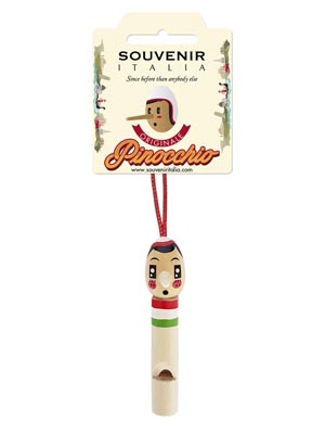 Pinocchio fischietto in legno (art. PIN09)