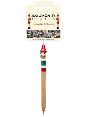 Pinocchio biro legno Quadrata Tricolore  (art. PIND00114)